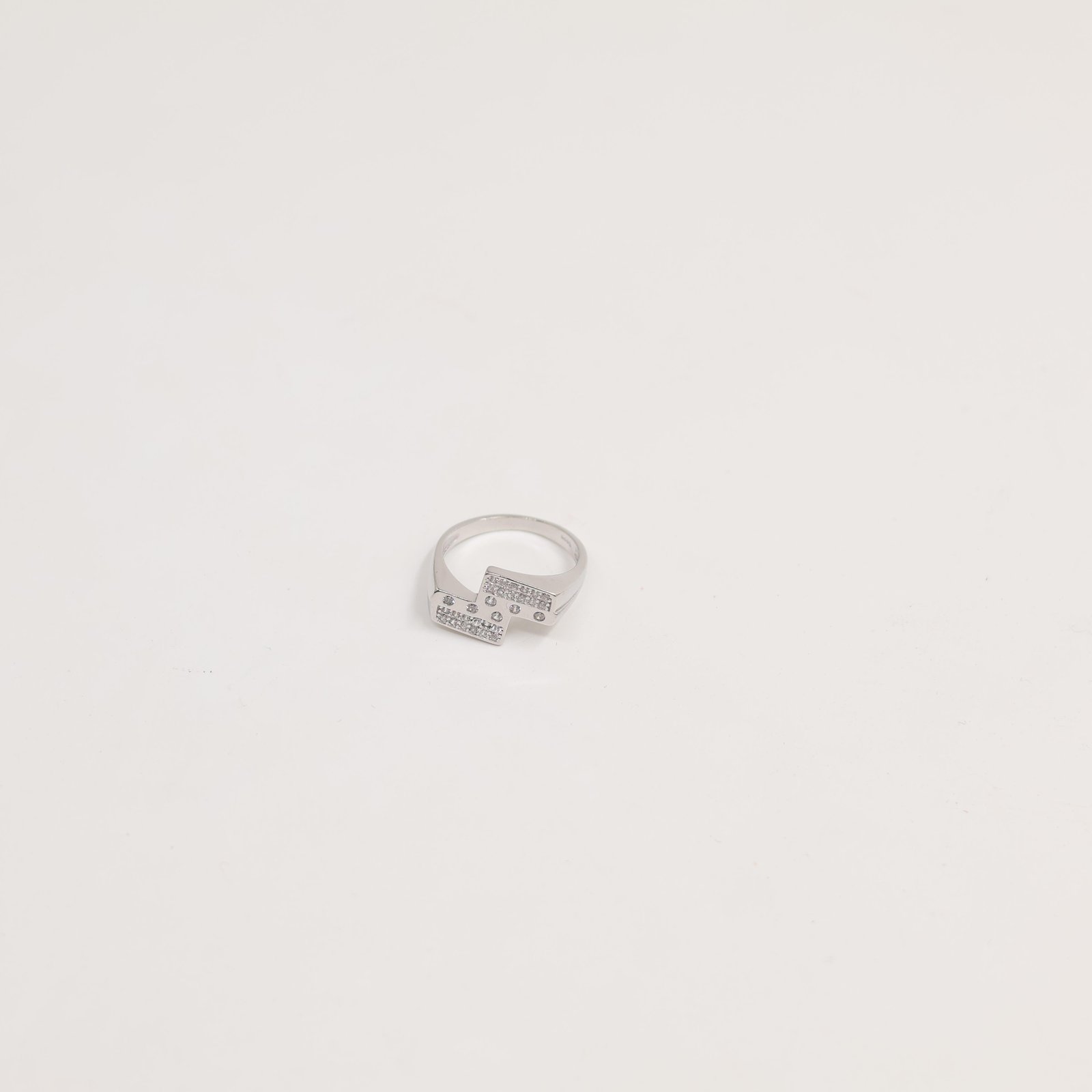 Silver Floral Petal Cocktail Ring