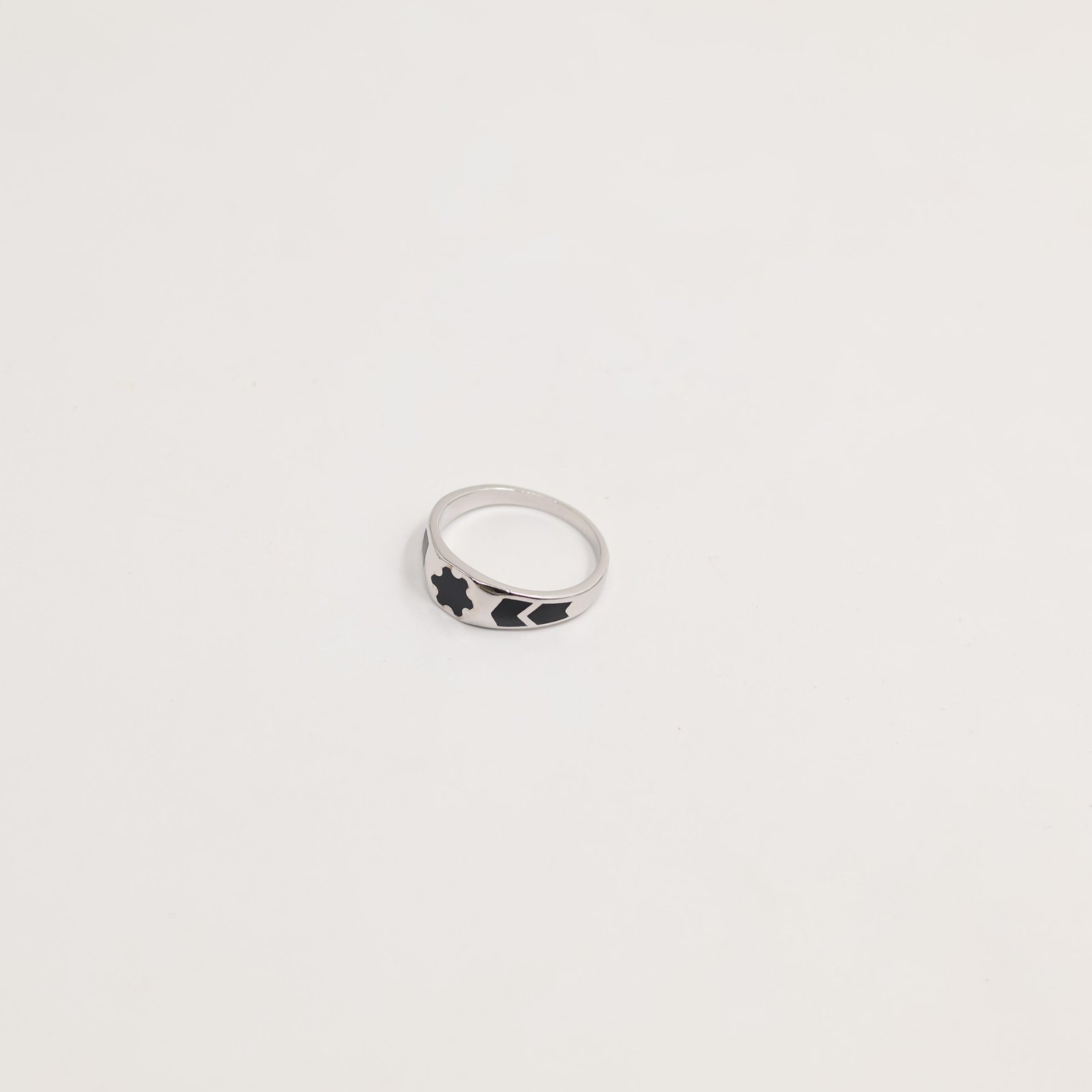 Silver Square Cushion Pave Ring