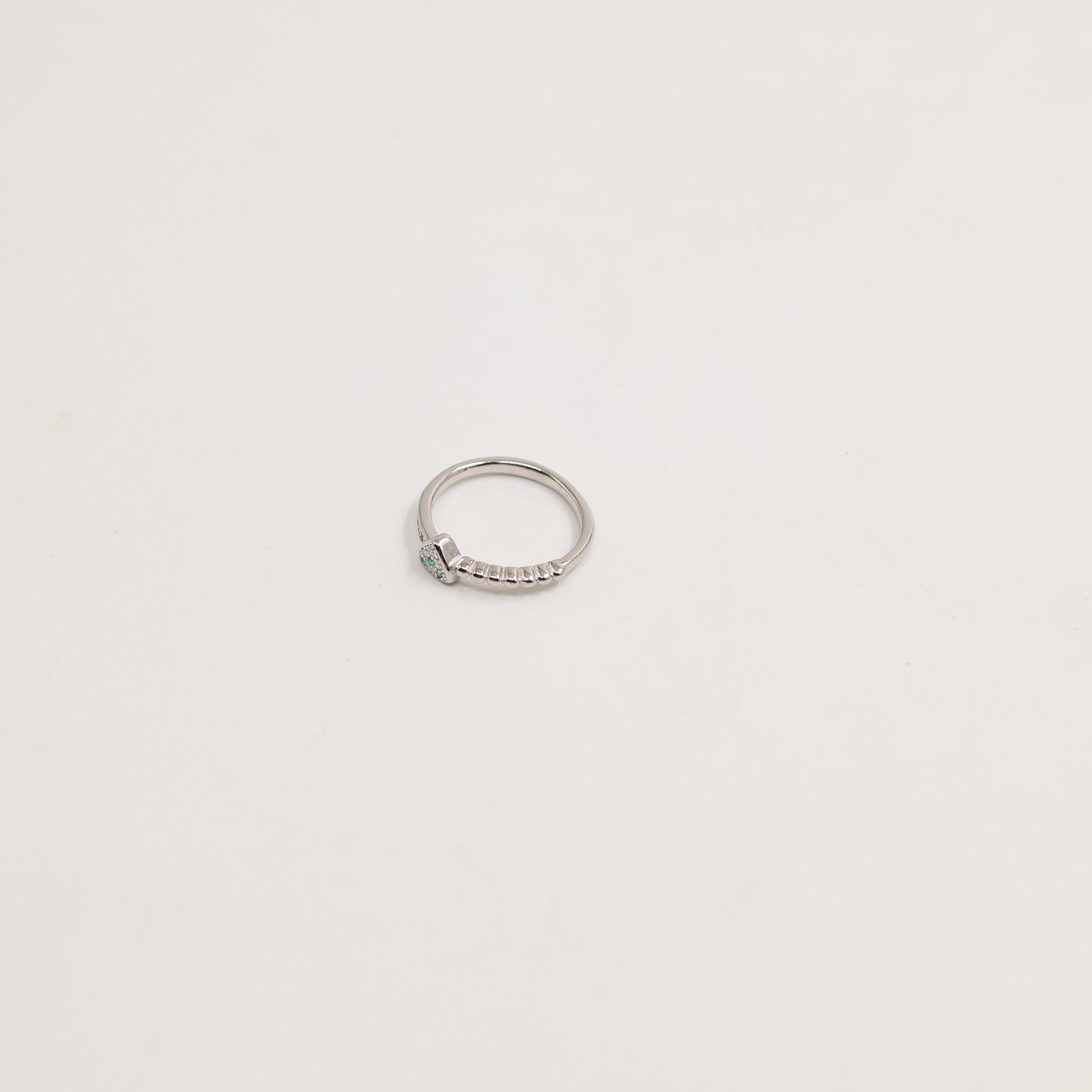 Silver Classic Cathedral Solitaire Ring