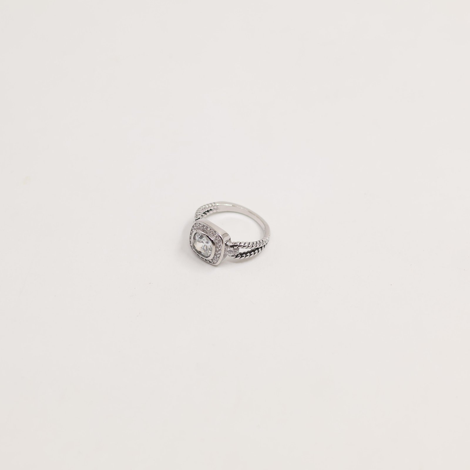 Silver Snake Scale Textured Band Ring
