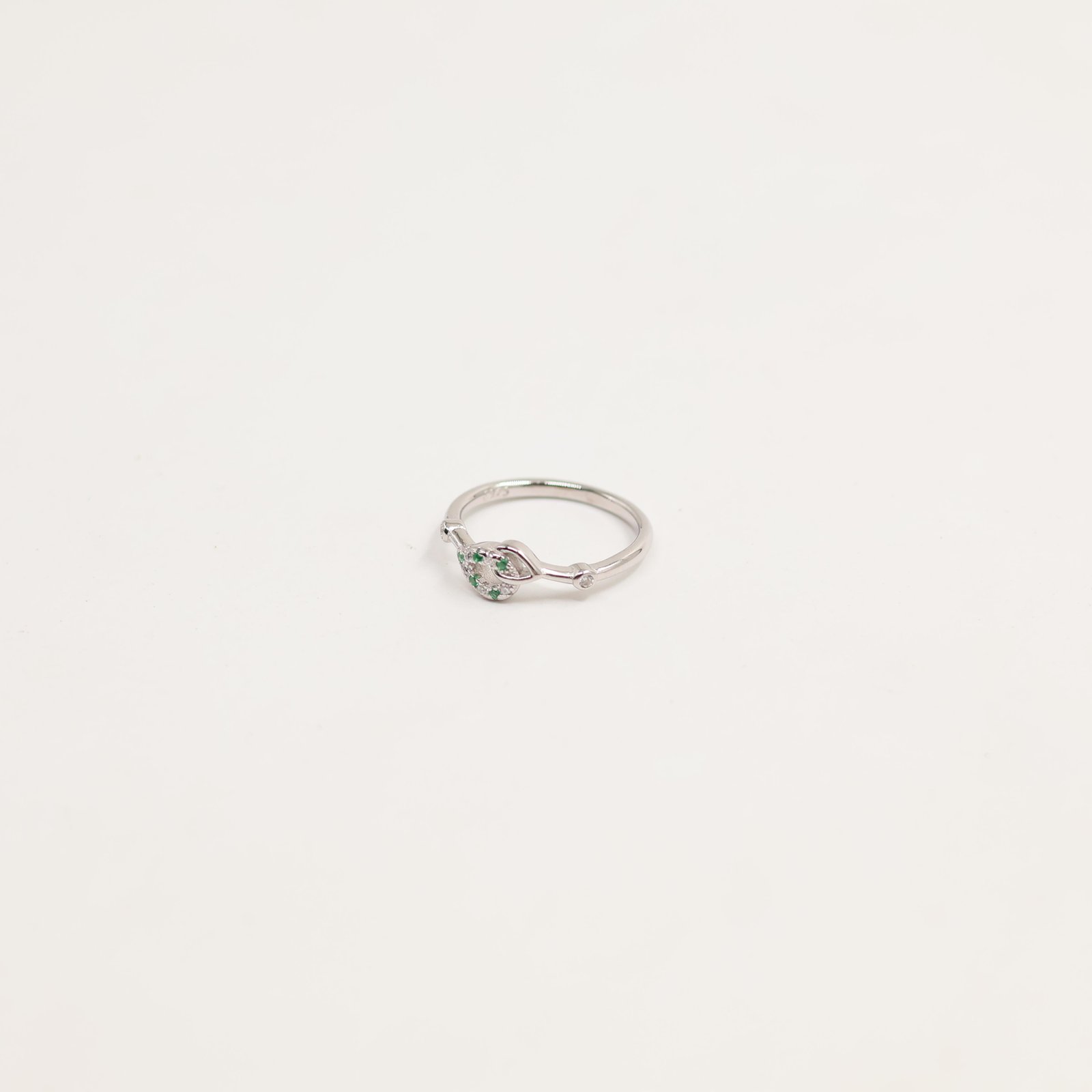 Silver Asymmetric Crystal Statement Ring