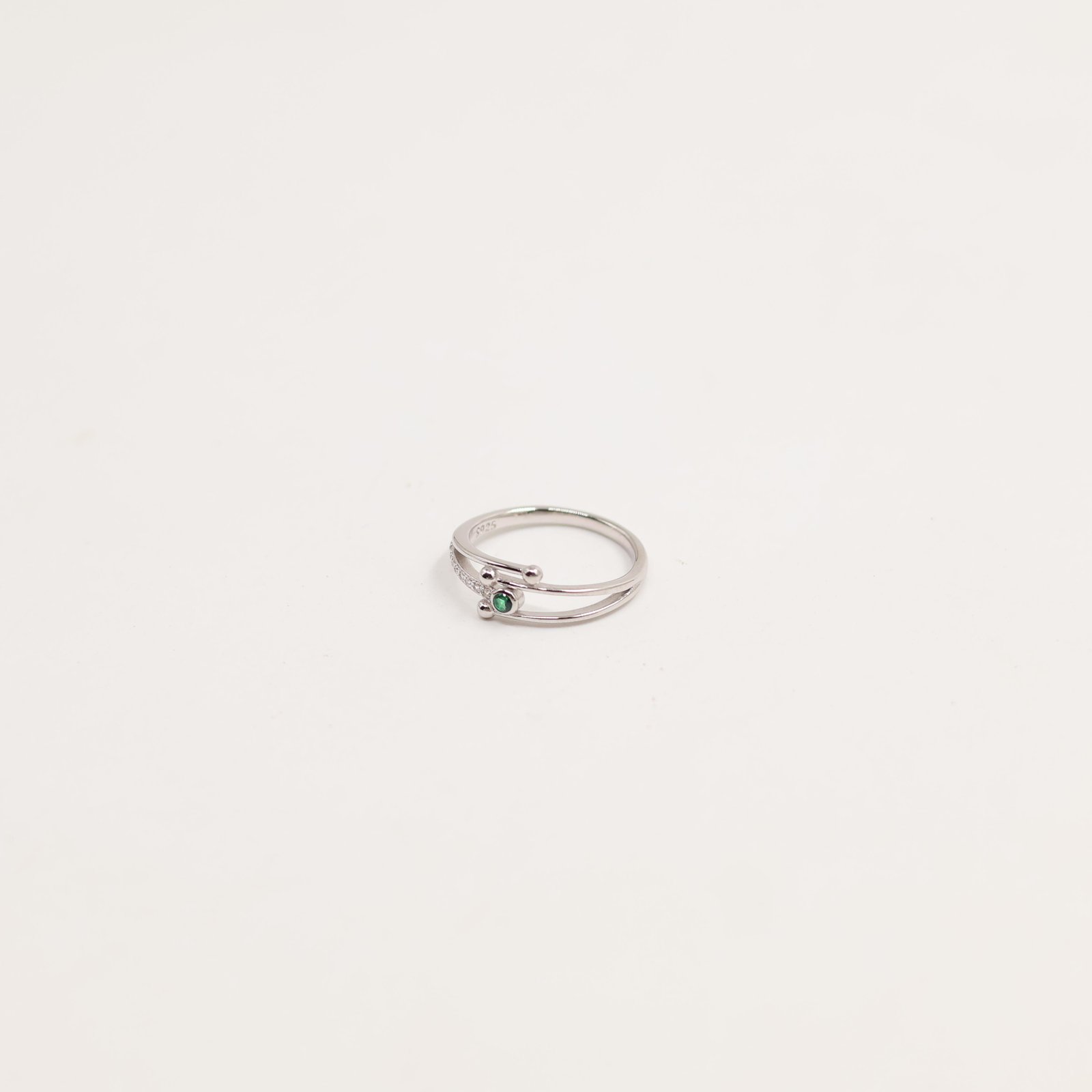 Silver Engraved Floral Band Ring