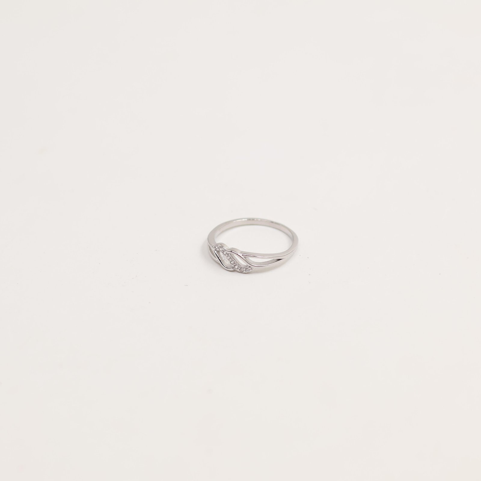 Silver Woven Lattice Band Ring