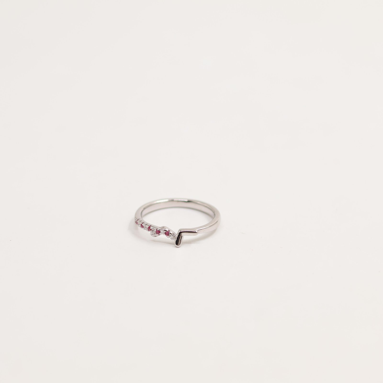 Silver Double Halo Pave Crystal Ring