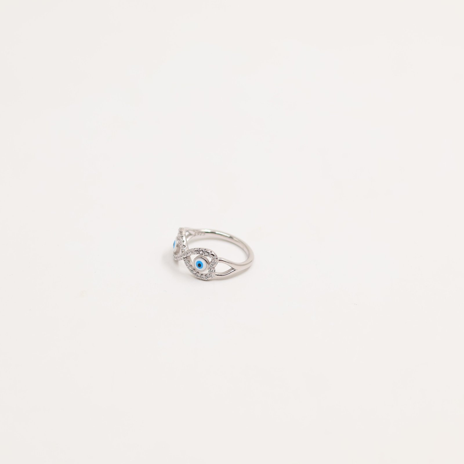 Silver Round Pave Halo Cocktail Ring