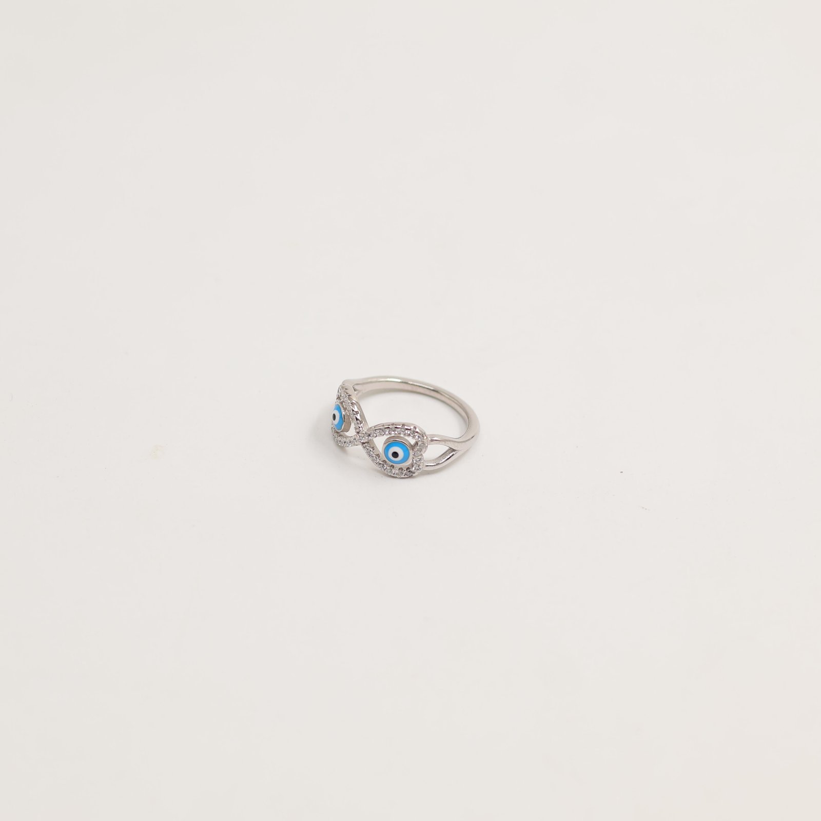 Silver Pave Set Domed Band Ring