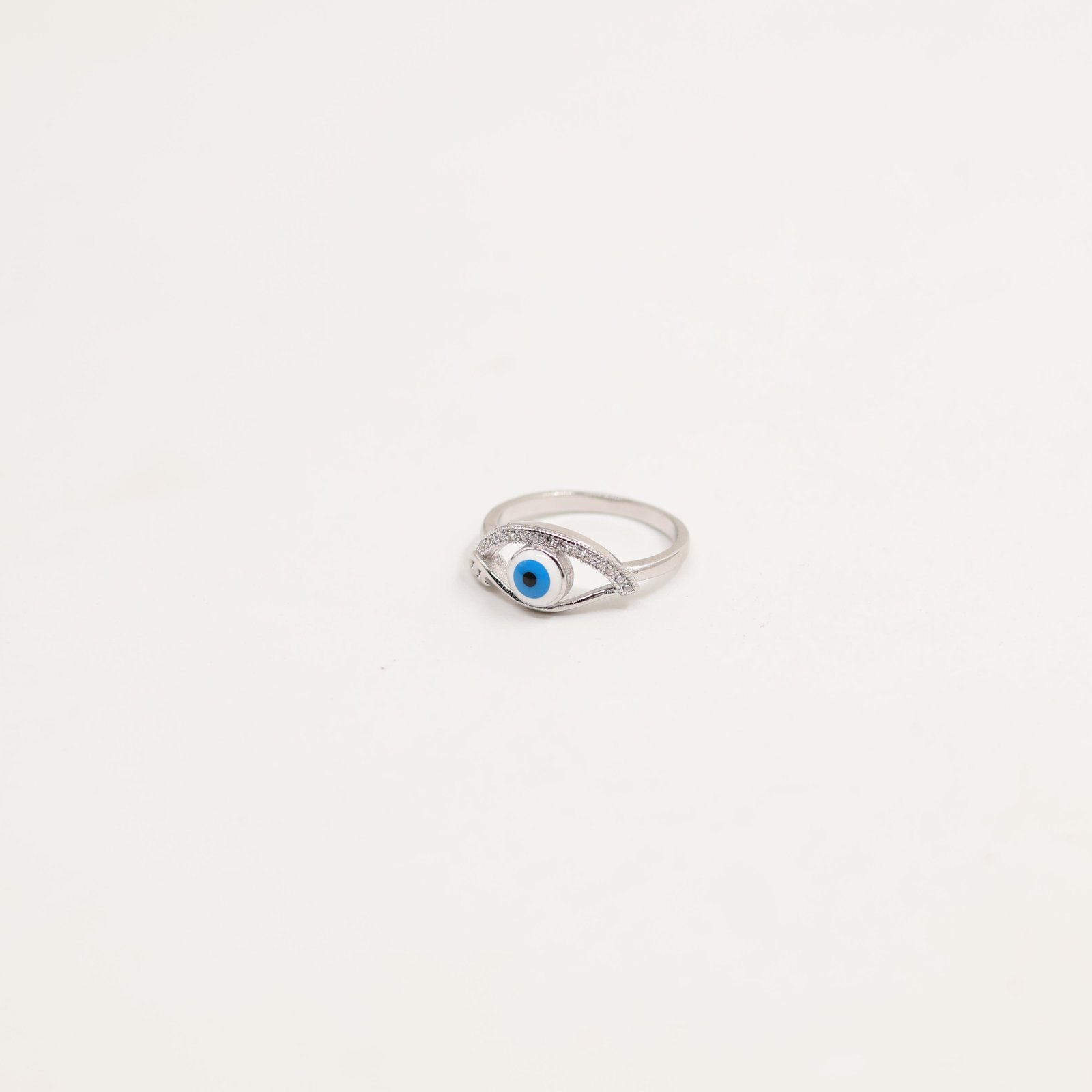 Silver Delicate Starburst Pave Ring