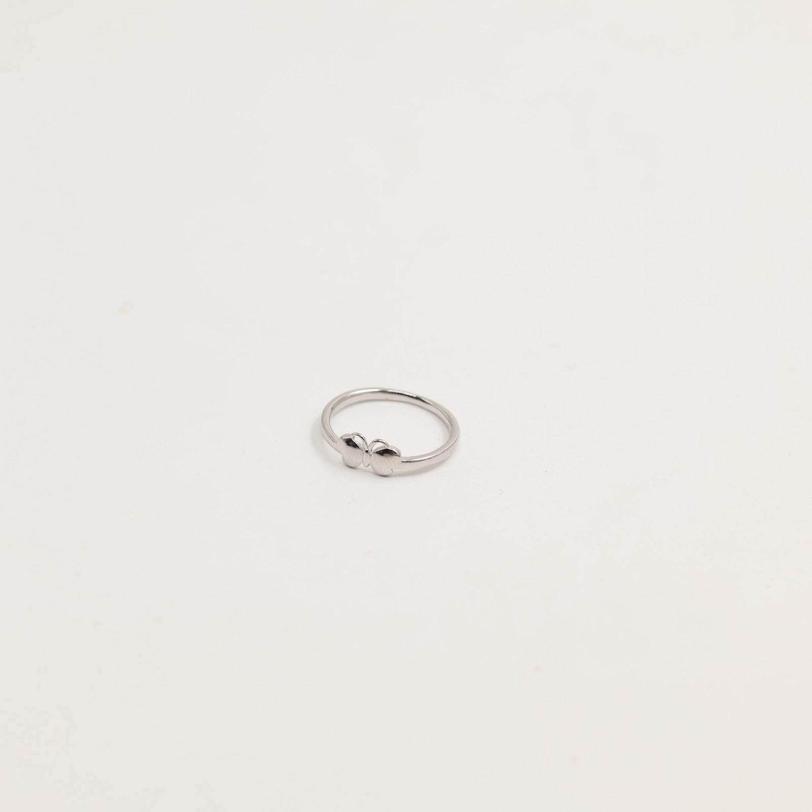 Silver Twist Solitaire Prong Ring