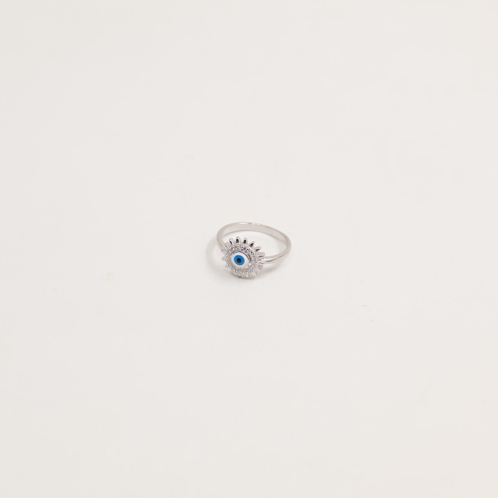 Silver Cushion Crystal Statement Ring