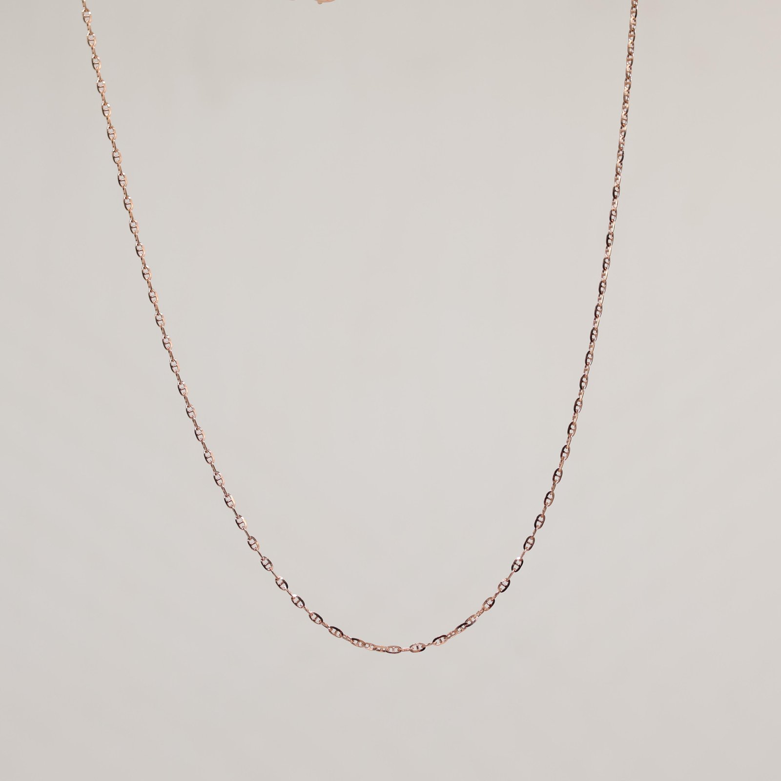Rose Gold Fine Oval Link Chain Necklace