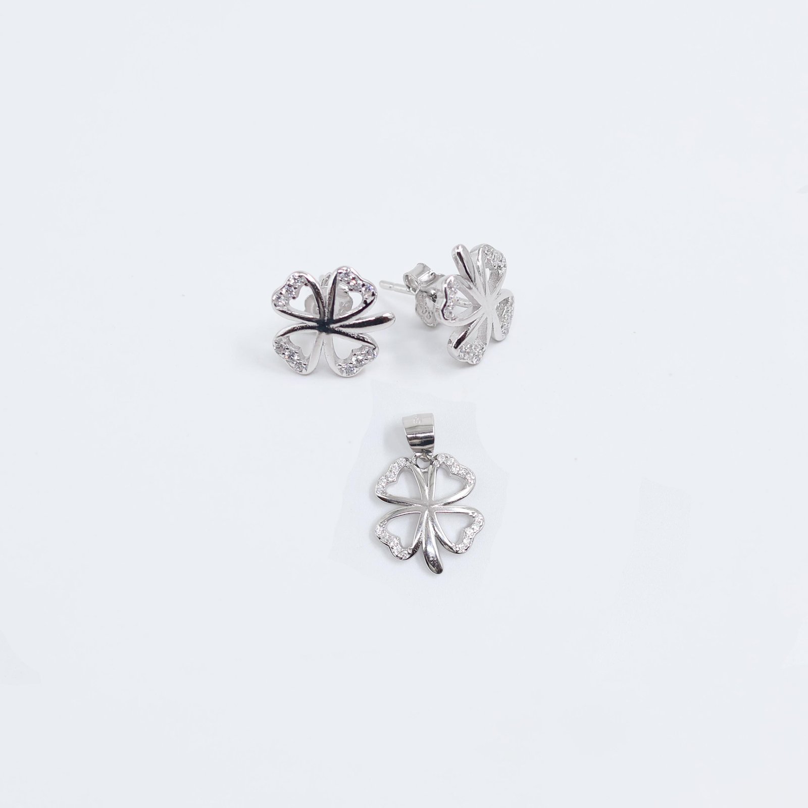 Lucky Clover Crystal Jewelry Set