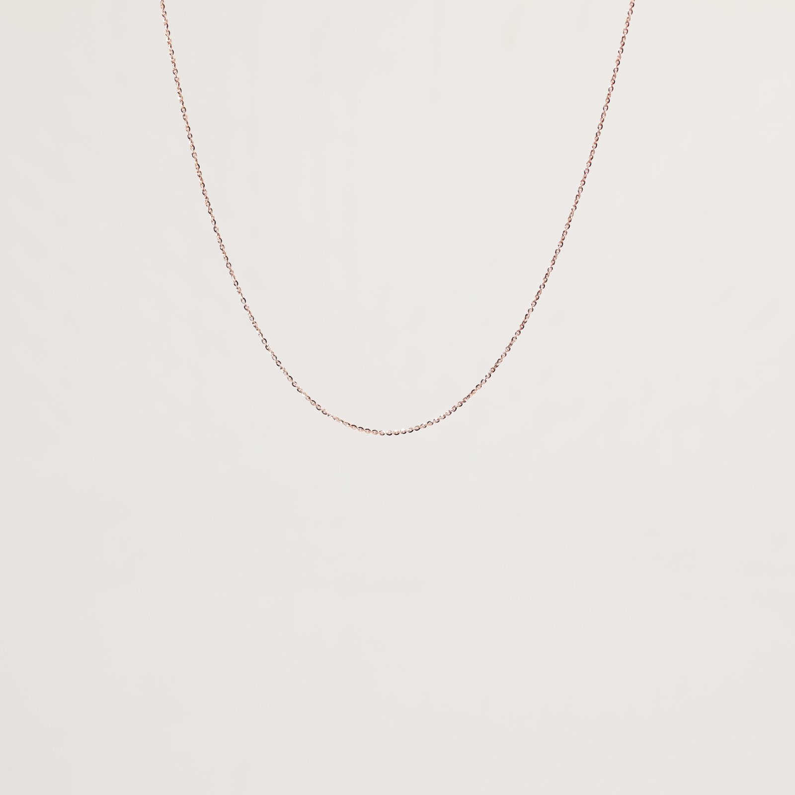 Rose Gold Fine Cable Chain Necklace