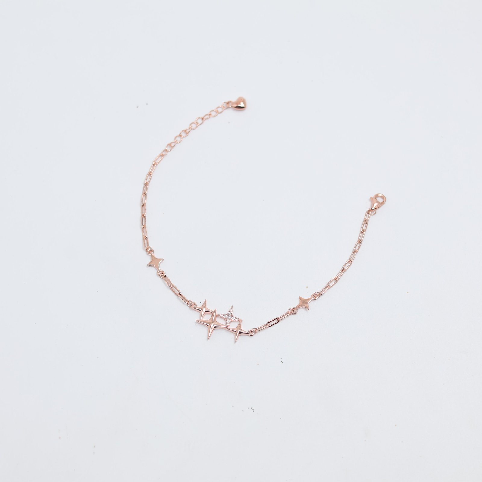 Rose Gold Star Charm Bracelet