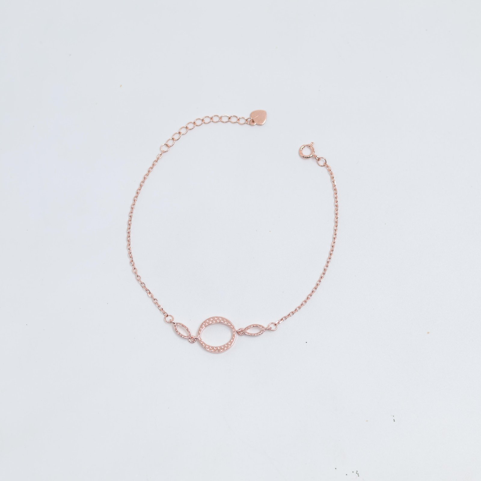 Rose Gold Crystal Circle Bracelet