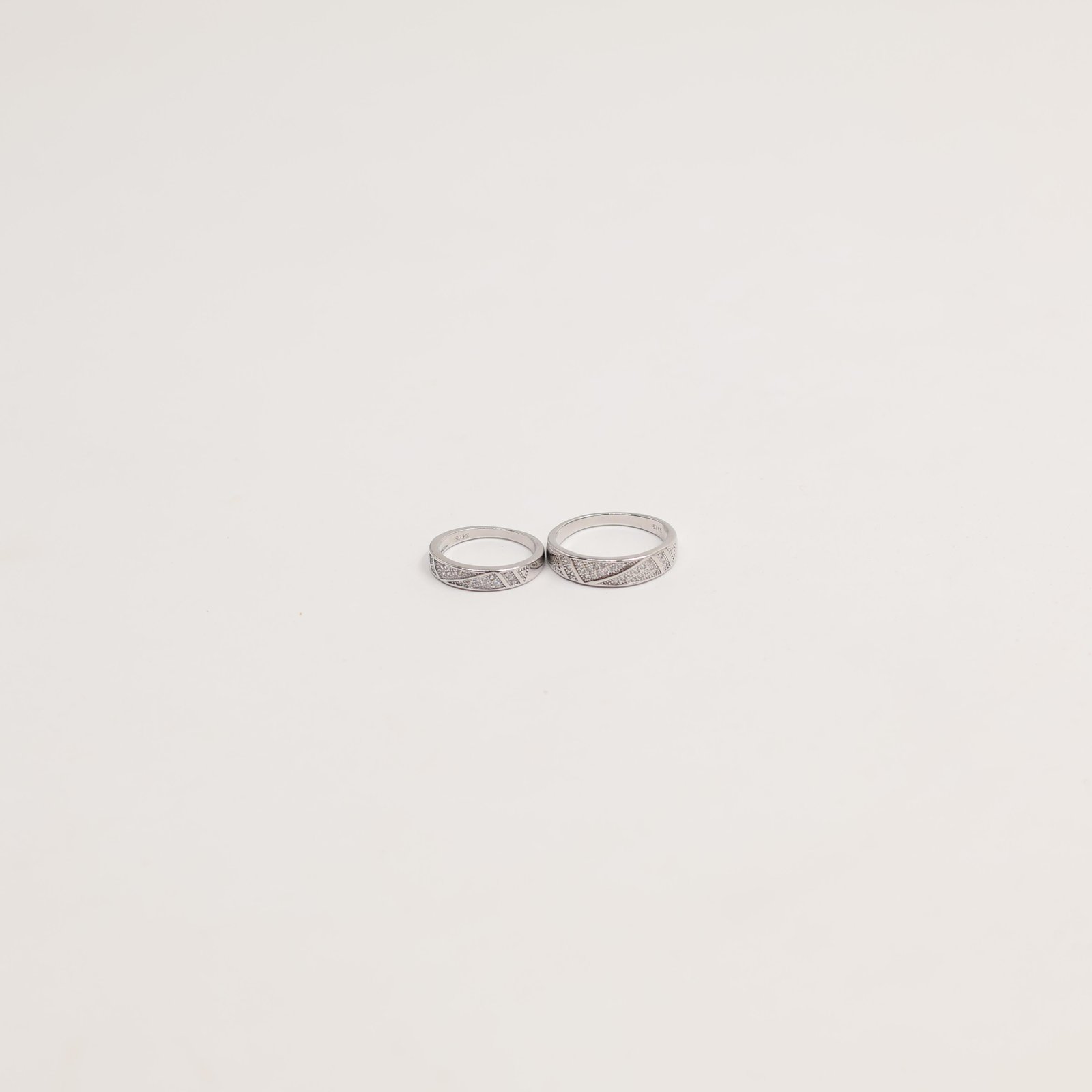 Silver Square Pave Signet Ring
