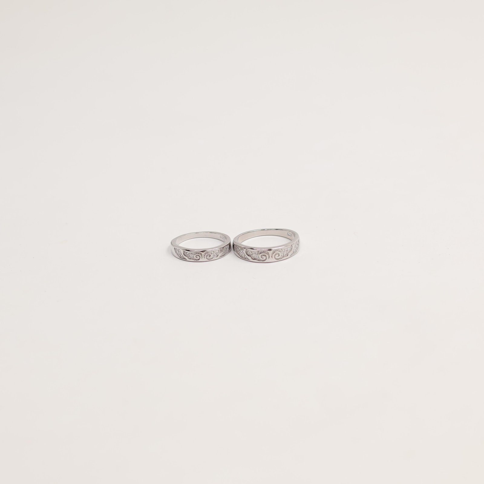 Silver Emerald Cut Channel Band Ring